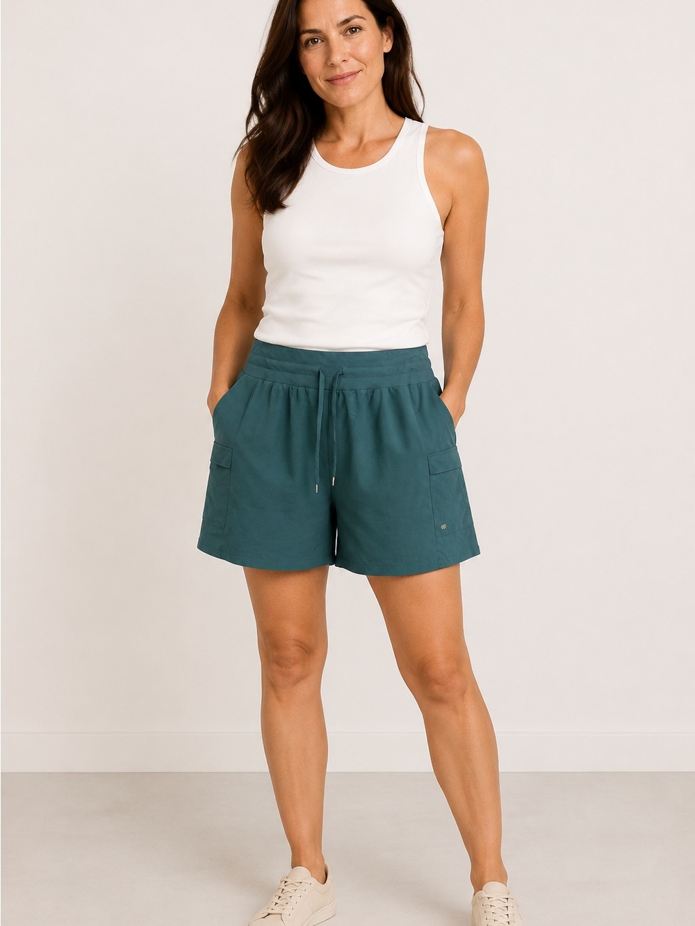 #18: NWT Leg3nd Women's Kelp Green Cargo Shorts